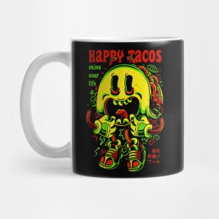 Happy Tacos Funny Taco Japanese Anime Mug